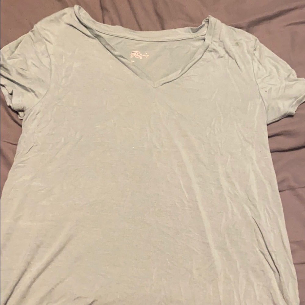 soft athletic t shirt mix of green grey and blue
